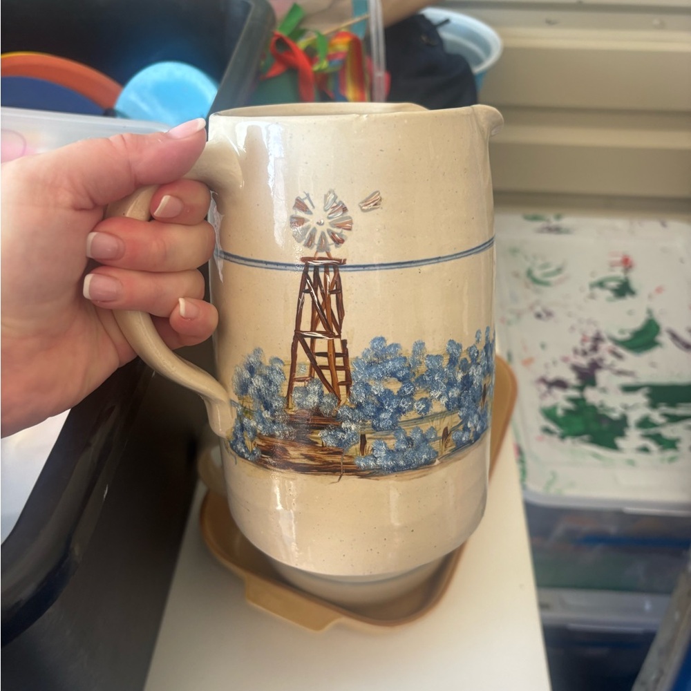 Marshall Pottery Cream and Blue Artisanal Ceramic Collection